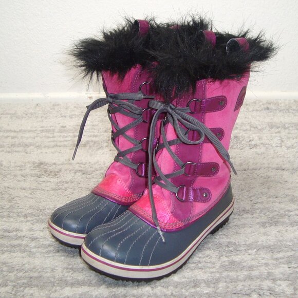 Sorel Tofino Pink Suede Waterproof Snow Boots Girls Size 5 - Picture 3 of 15